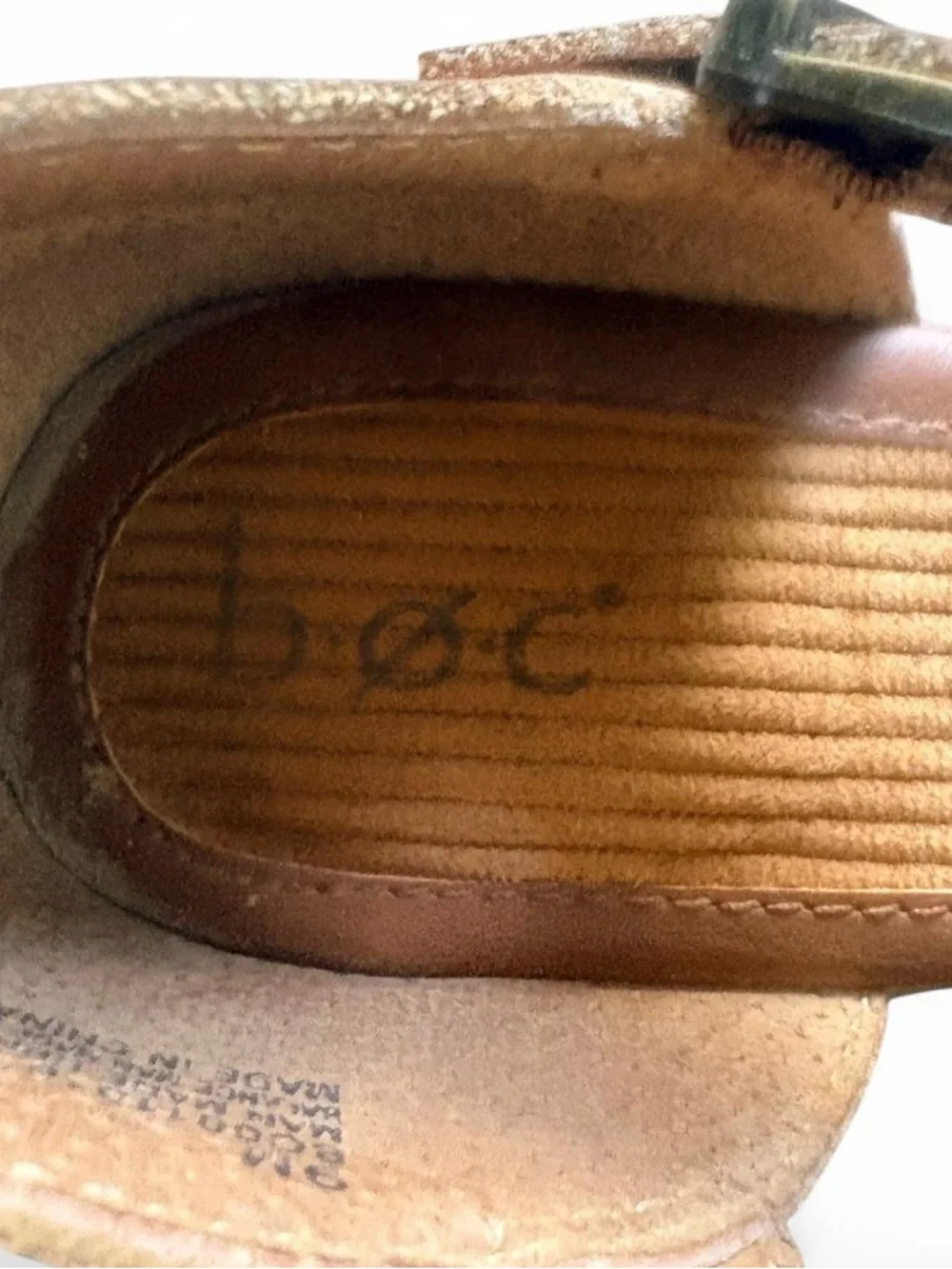 boc Brown Perforated Leather Mary Jane Clogs - Picture 5 of 6